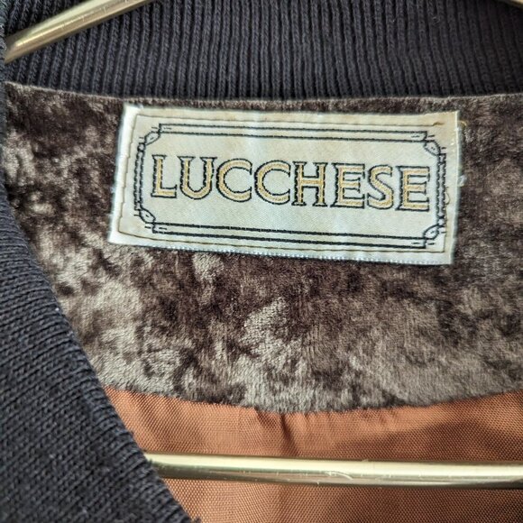 Vintage quilted velour bomber jacket - Picture 4 of 6